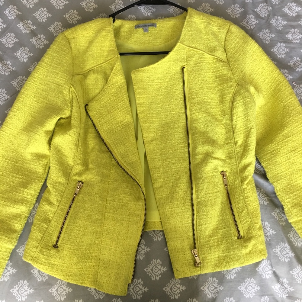 Charlotte Russe Tweed Yellow Jacket